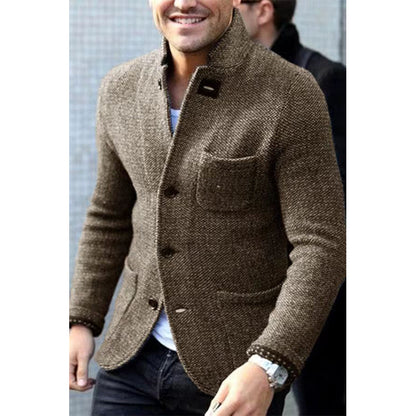 Blazer élégant pour hommes en tissu texturé Chic und Stil