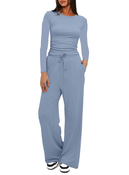 Costume de lounge confortable pour femmes avec un pantalon large Chic und Stil