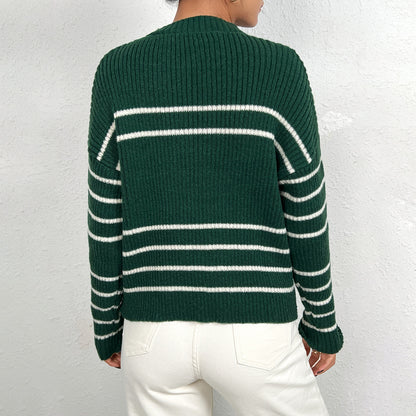 Pull en tricot rayé pour femmes Chic und Stil