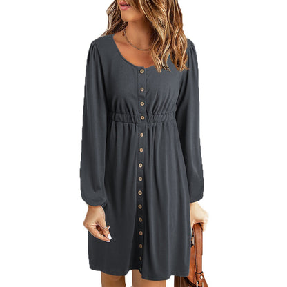 Robe d'été pour femmes avec coupe cintrée et manches longues Chic und Stil