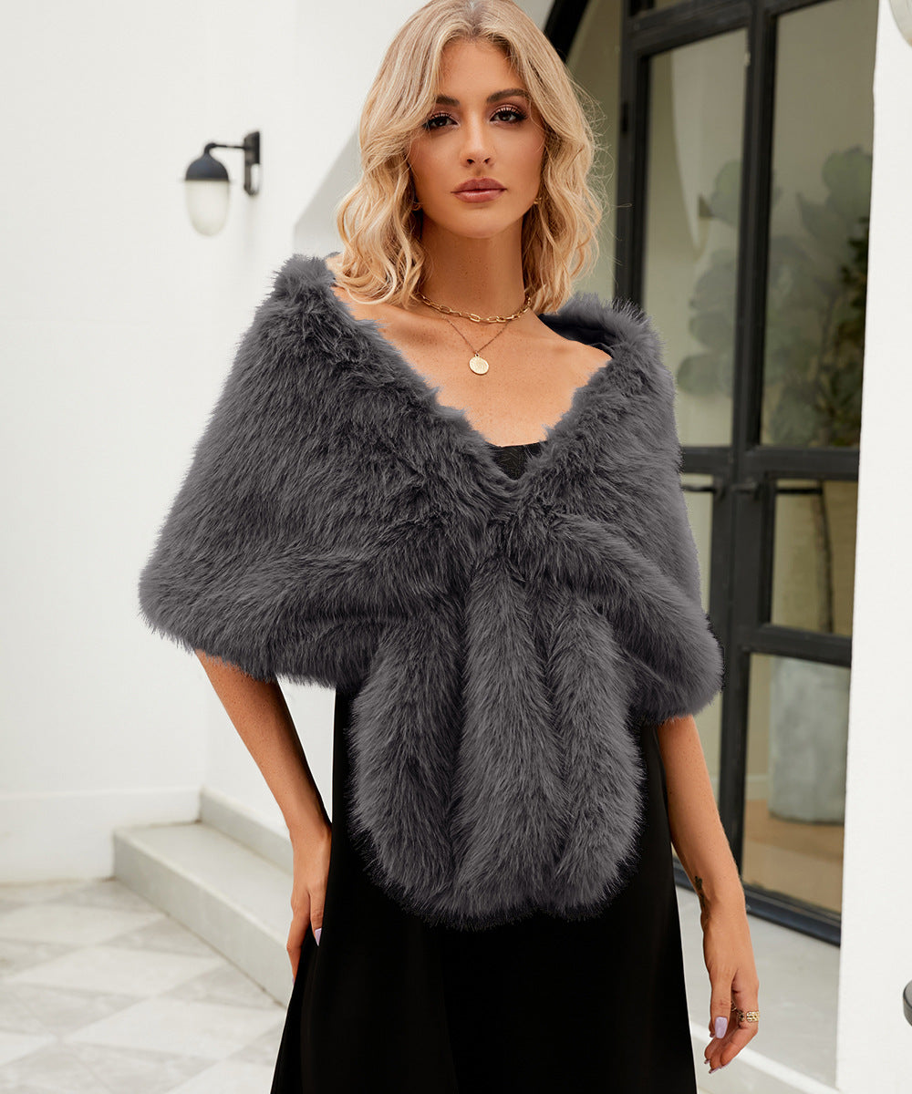 Dames Écharpe en fausse fourrure luxueuse Chic und Stil