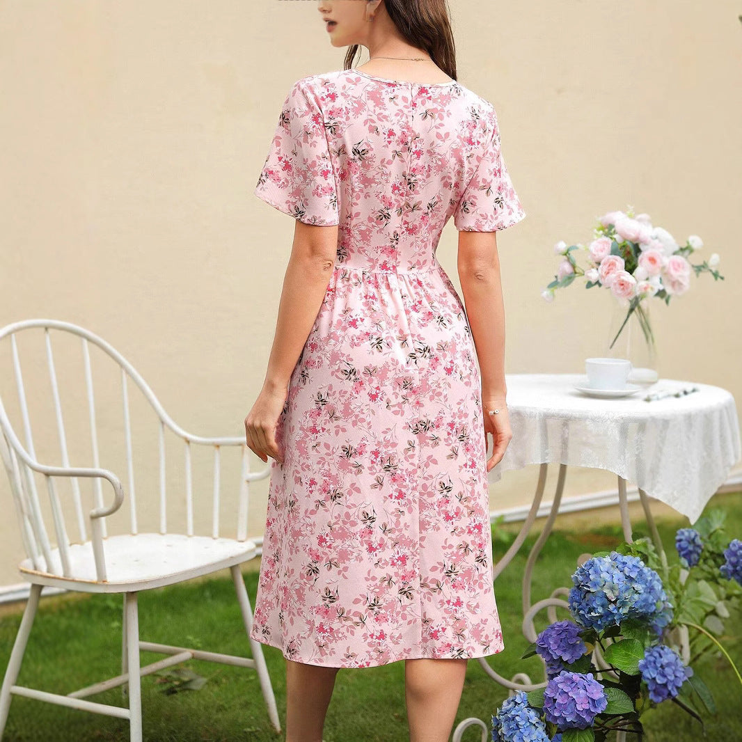 Femmes fleurs robe portefeuille Chic und Stil