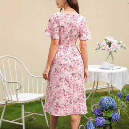 Femmes fleurs robe portefeuille Chic und Stil