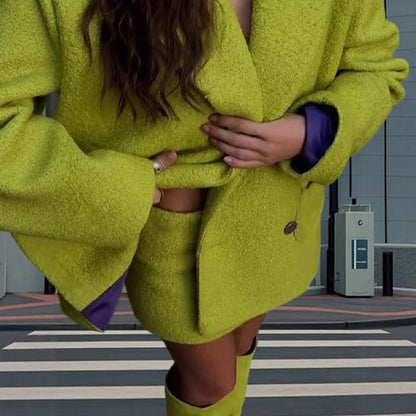 Dames Blazer tendance à enfiler en mélange de laine avec détail en forme de cœur Chic und Stil