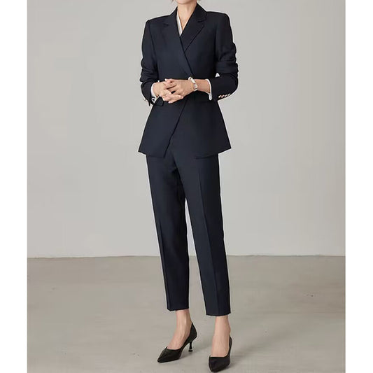Veste de bureau pour femmes à double boutonnage ajustée Chic und Stil