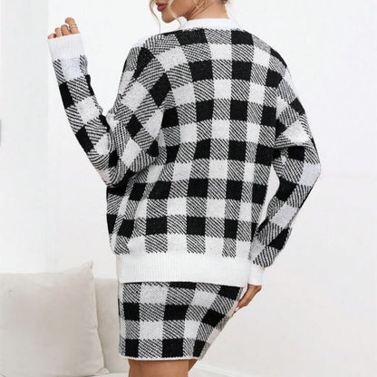 Dames Gilet à carreaux avec poches Chic und Stil