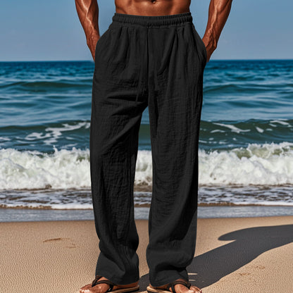 Lightweight beach pants for men with elastic waistband and practical pockets Chic and Style