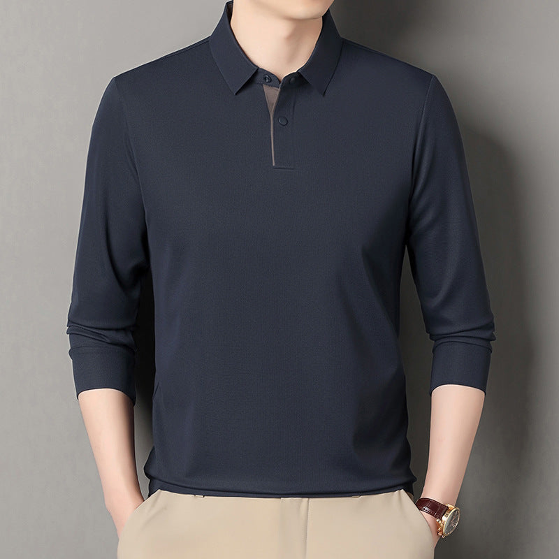 Men's 3/4 Sleeve Polo in Breathable Functional Fabric Chic and Style