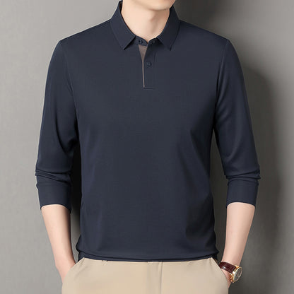 Men's 3/4 Sleeve Polo in Breathable Functional Fabric Chic and Style