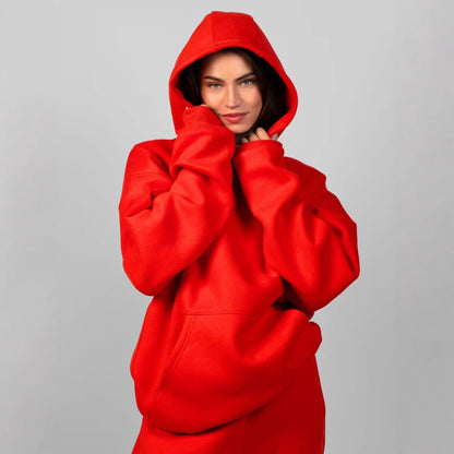 Pull à capuche décontracté pour femmes avec coupe large et poche kangourou Chic und Stil