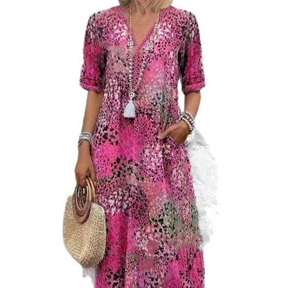 Robe midi décontractée pour femmes avec poches latérales Chic und Stil