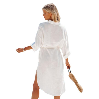 Robe chemise midi à boutons femmes Chic und Stil