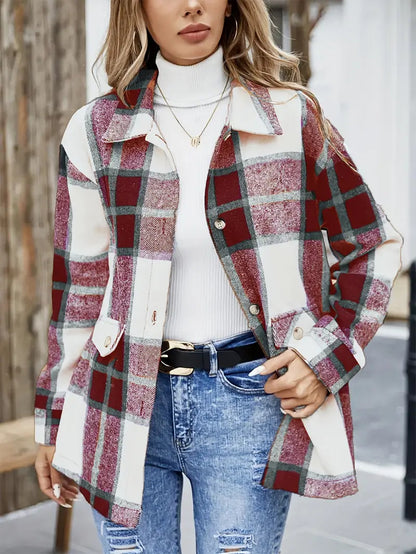 Chemise overshirt à carreaux pour femmes Chic und Stil