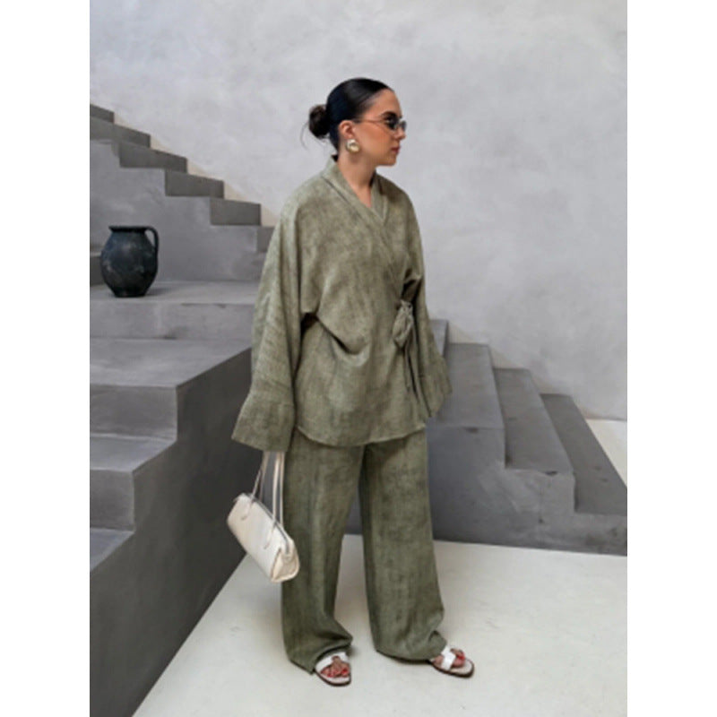 Dames élégant combinaison avec silhouette cintrée et ceinture décontractée Chic und Stil