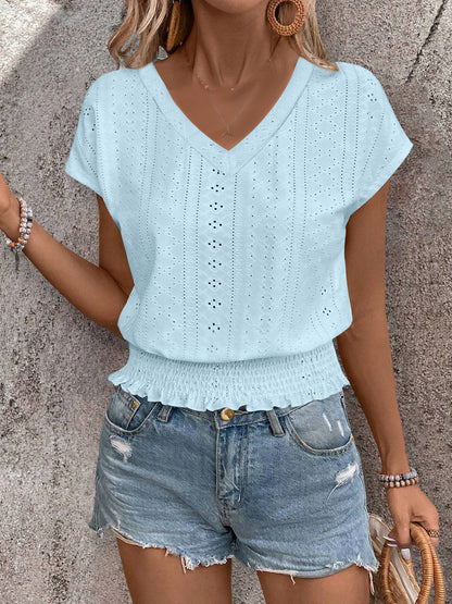 Chemisier à col en V en dentelle pour femmes Chic und Stil