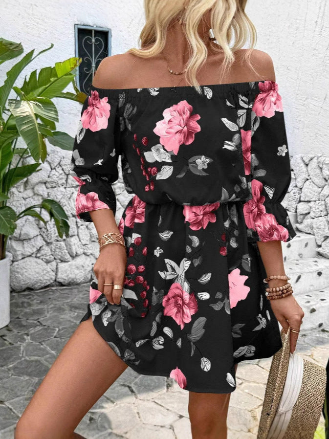Robe Boho femme avec motif floral Chic und Stil