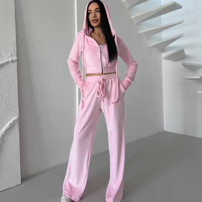 Costume loungewear en polaire décontracté pour femmes Chic und Stil