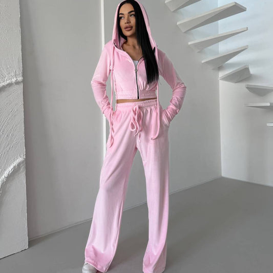 Costume loungewear en polaire décontracté pour femmes Chic und Stil
