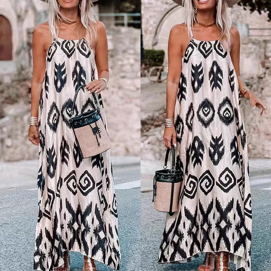 Robe maxi ethno imprimée Chic und Stil femme