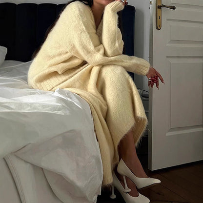 Dames doux cardigan pelucheux Chic und Stil