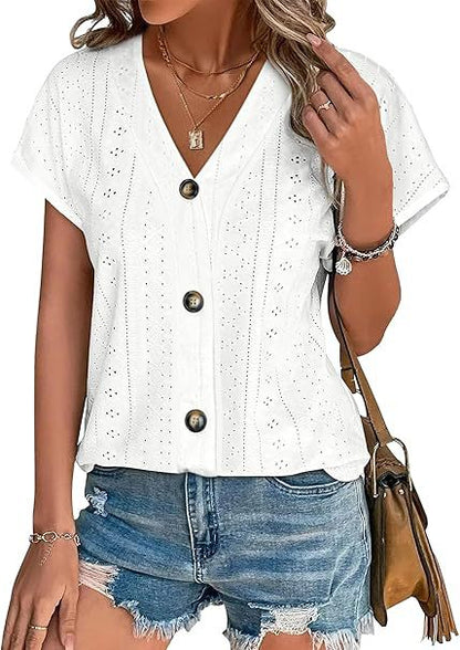 Blouse cousue pour femmes avec patte de boutonnage Chic und Stil