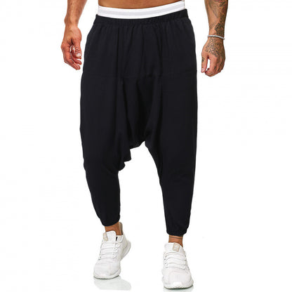Comfortable harem pants for men with elastic waistband and side pockets Chic and Style