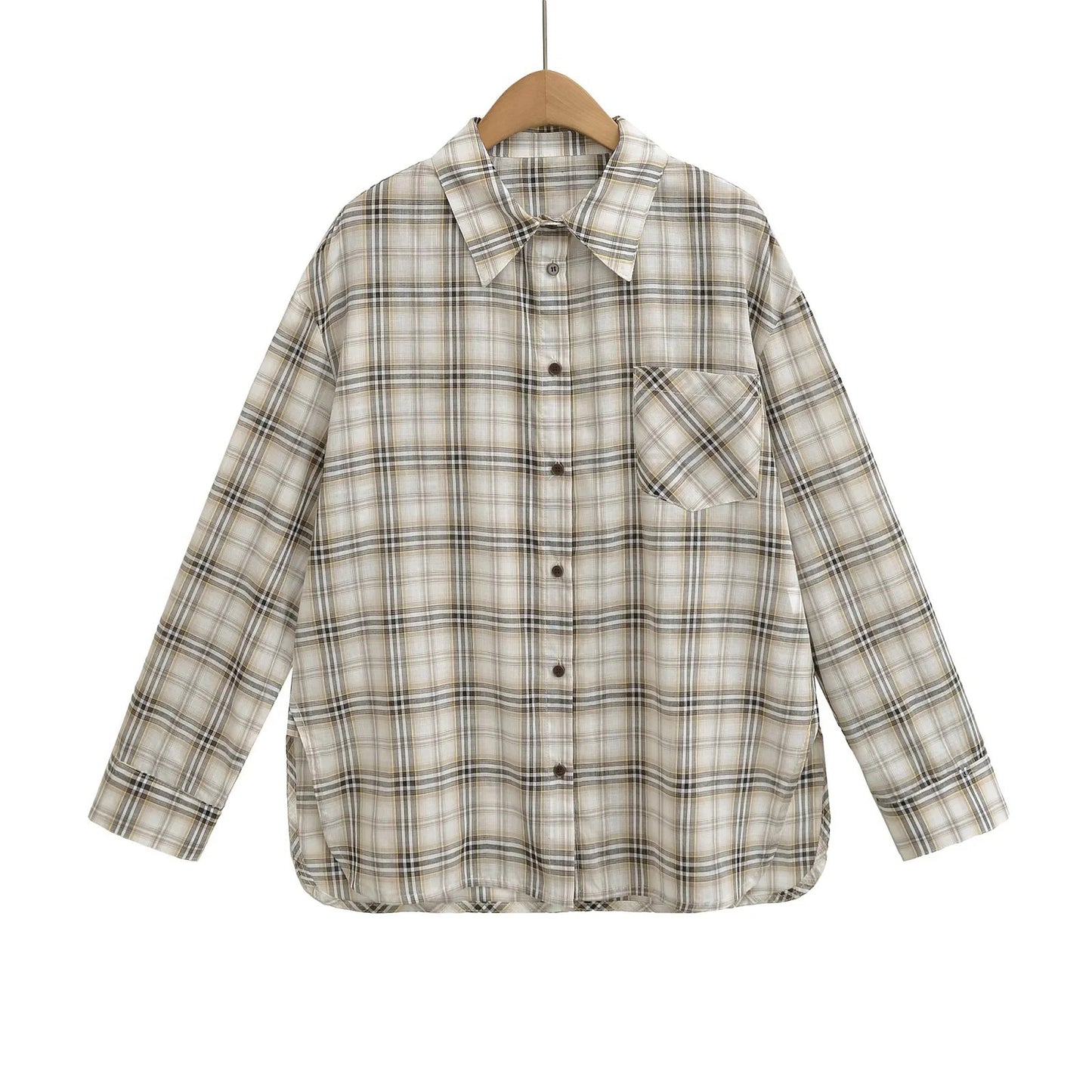 Chemise en flanelle à carreaux grande taille pour femmes Chic und Stil