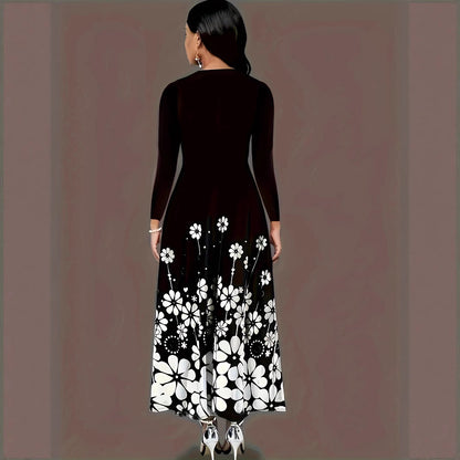 Robe maxi femme avec design floral et poches pratiques Chic und Stil