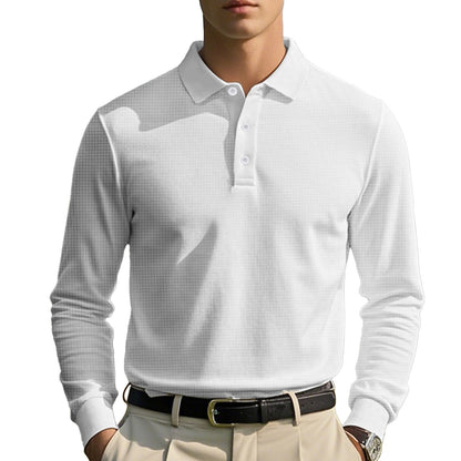 Chemise polo pour hommes à manches longues et col classique Chic und Stil