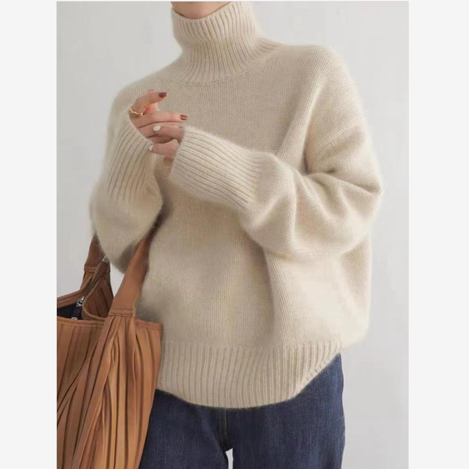 Casual turtleneck pullover for women in fine knit Chic und Stil