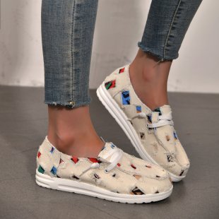 Baskets Slip-On à motifs colorés Chic und Stil pour femmes