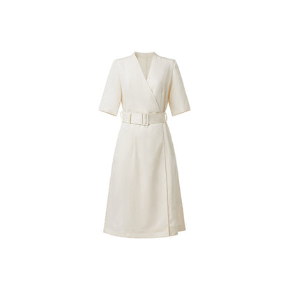 Robe midi élégante enveloppante pour femmes avec ceinture ajustable Chic und Stil