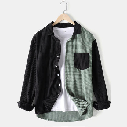 Chemise longue à manches longues en waffle décontractée Chic und Stil