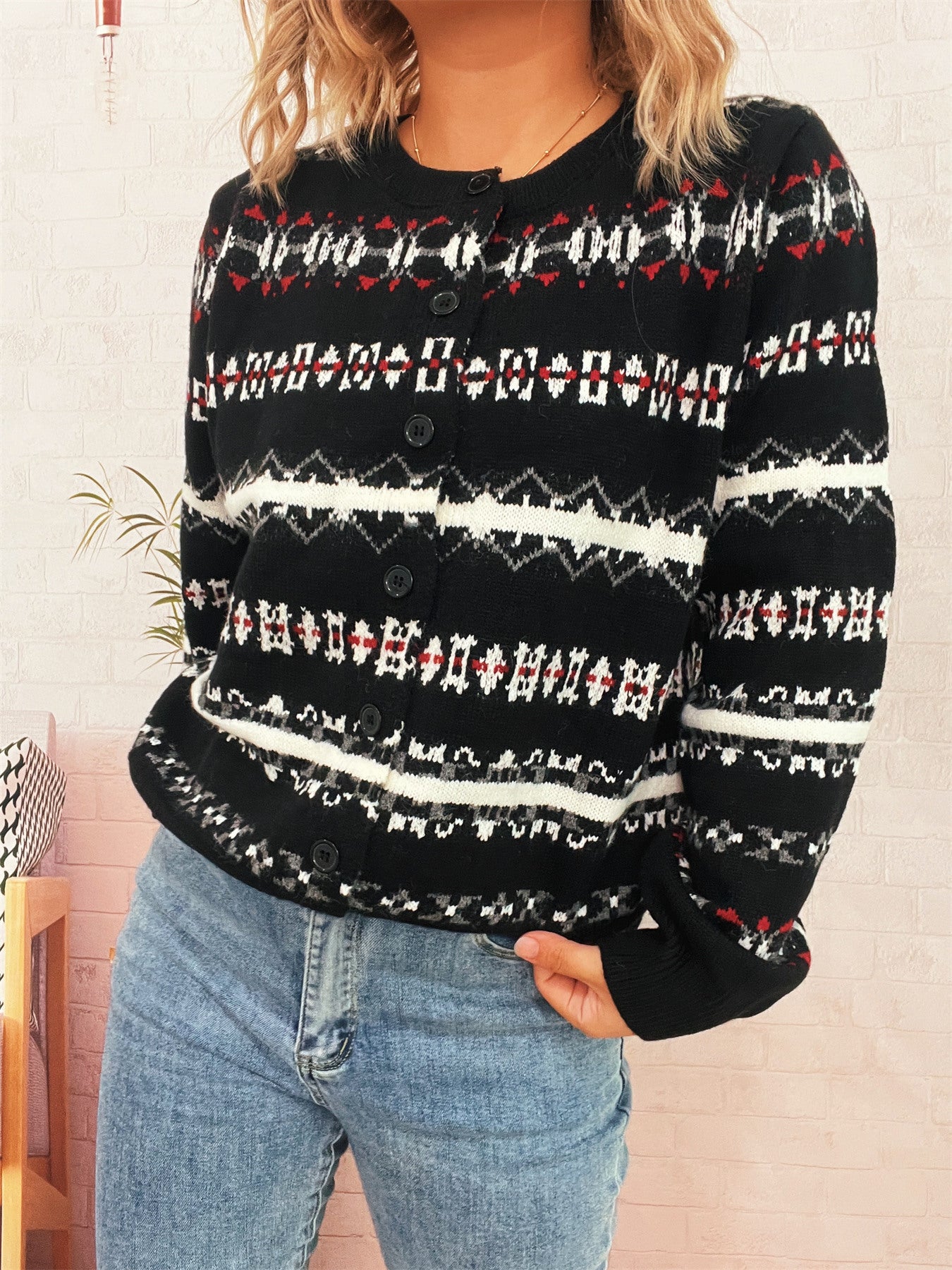 Dames cardigan confortable avec design de Noël unique Chic und Stil