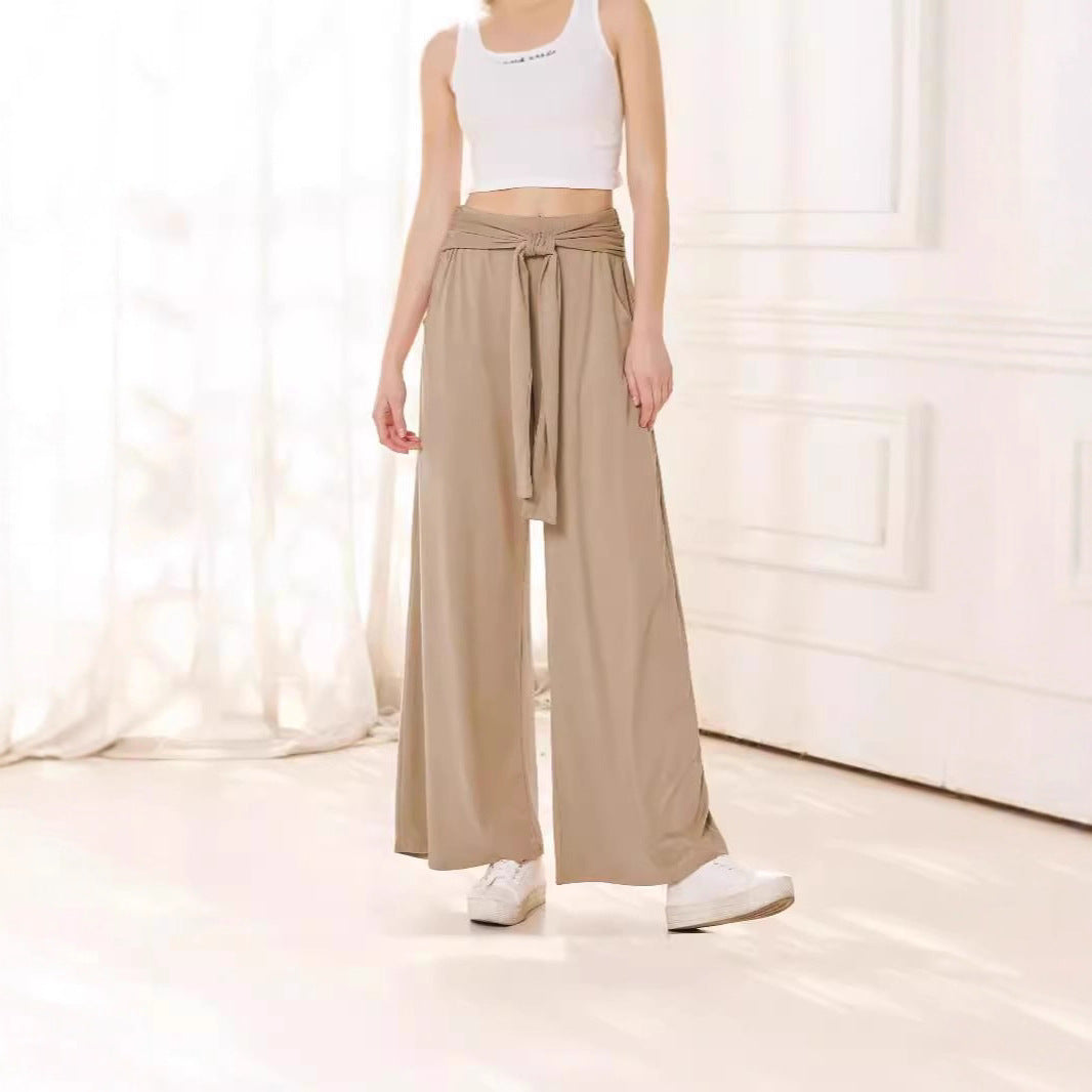Women Comfortable and Stylish Wide Leg Pants with Waist Belt Chic and Style