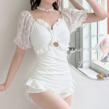 Maillot de bain à manches volantées femme Chic und Stil