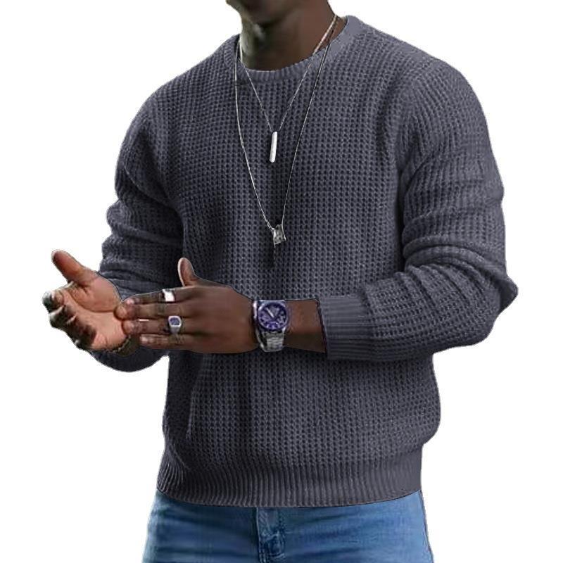 Structured knit pullover for men in soft material Chic and Style