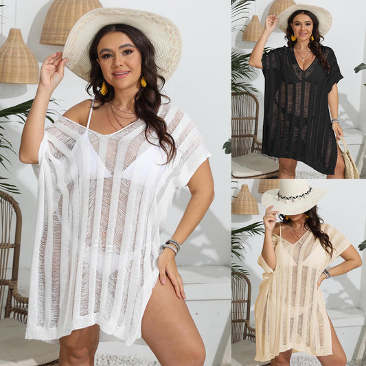 Poncho en crochet léger et transparent pour femmes Chic und Stil