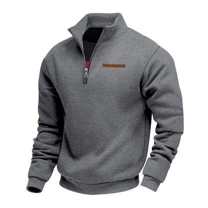 Sporty fleece pullover for men with half-zip Chic und Stil