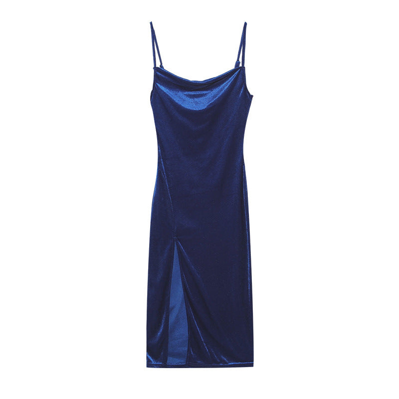 Robe midi chic et stylée en slip irisé pour femmes