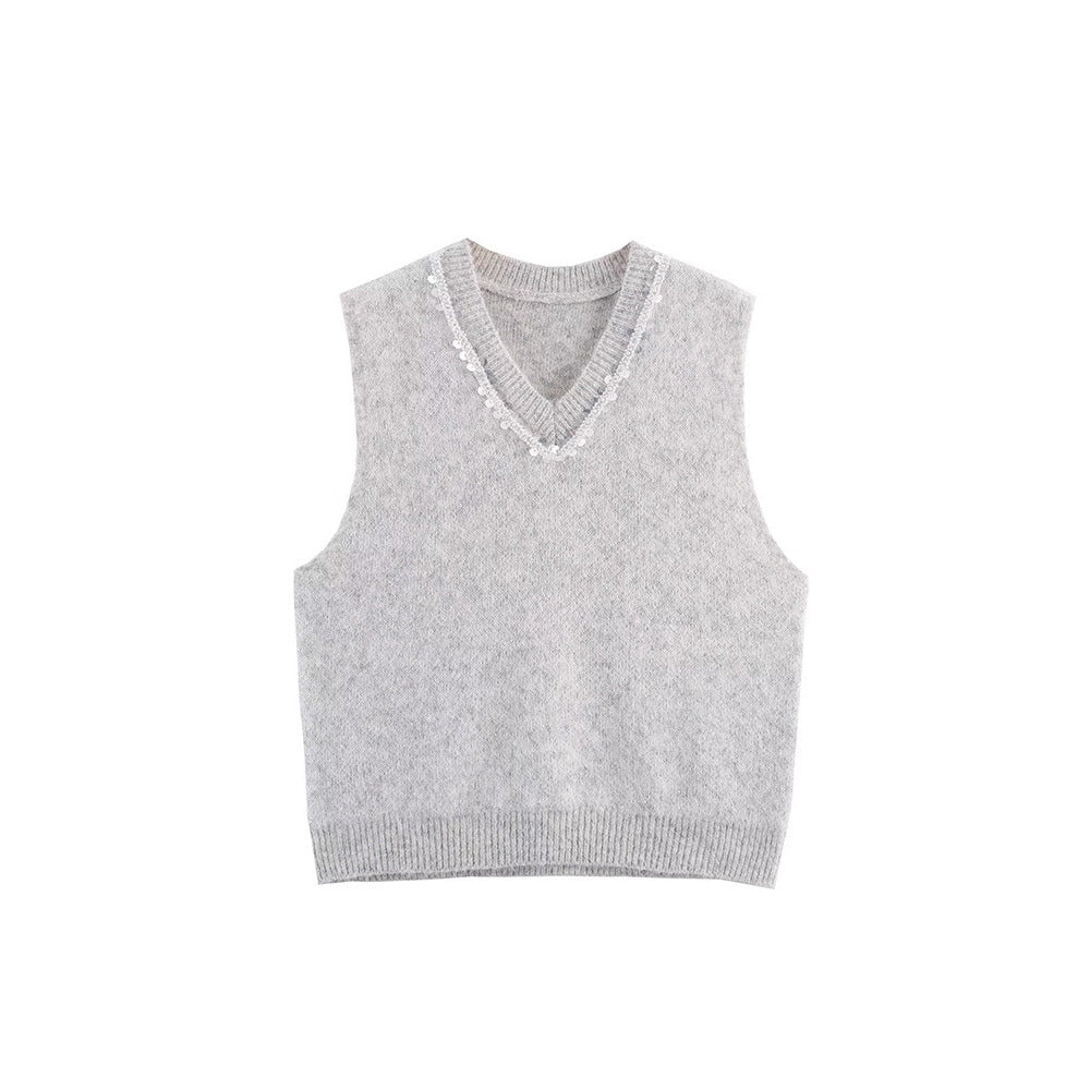 Dames gilet en tricot avec accents brillants Chic und Stil
