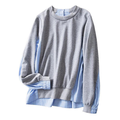 Sweatshirt décontracté pour femmes à blocs de couleur Chic und Stil