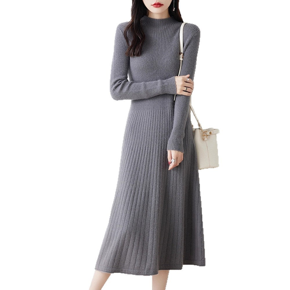 Robe en tricot pour femmes au design côtelé élégant Chic und Stil