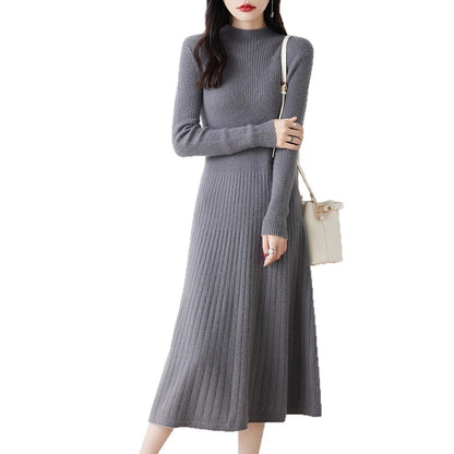 Robe en tricot pour femmes au design côtelé élégant Chic und Stil