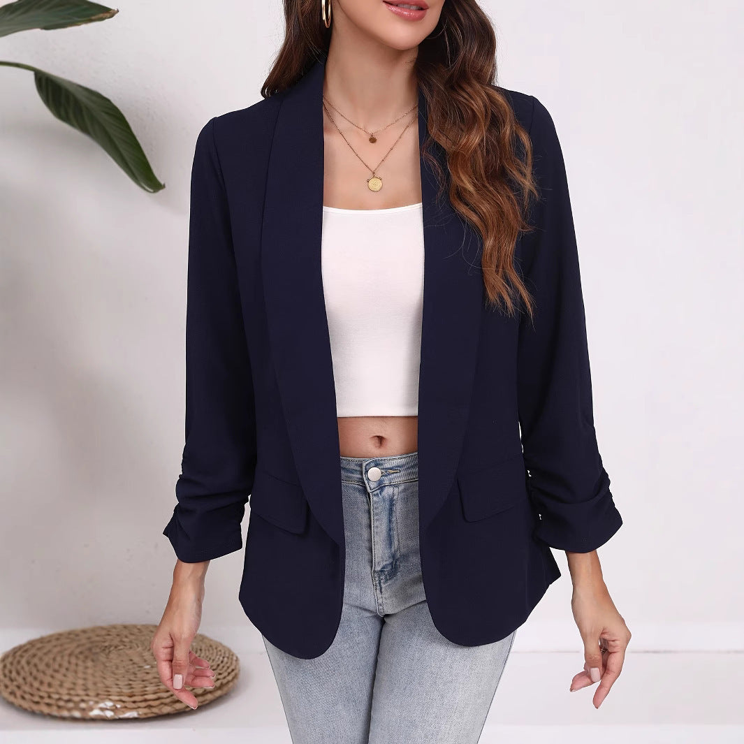 Women's Elegant Blazer with Relaxed Fit and Practical Pockets Chic and Style