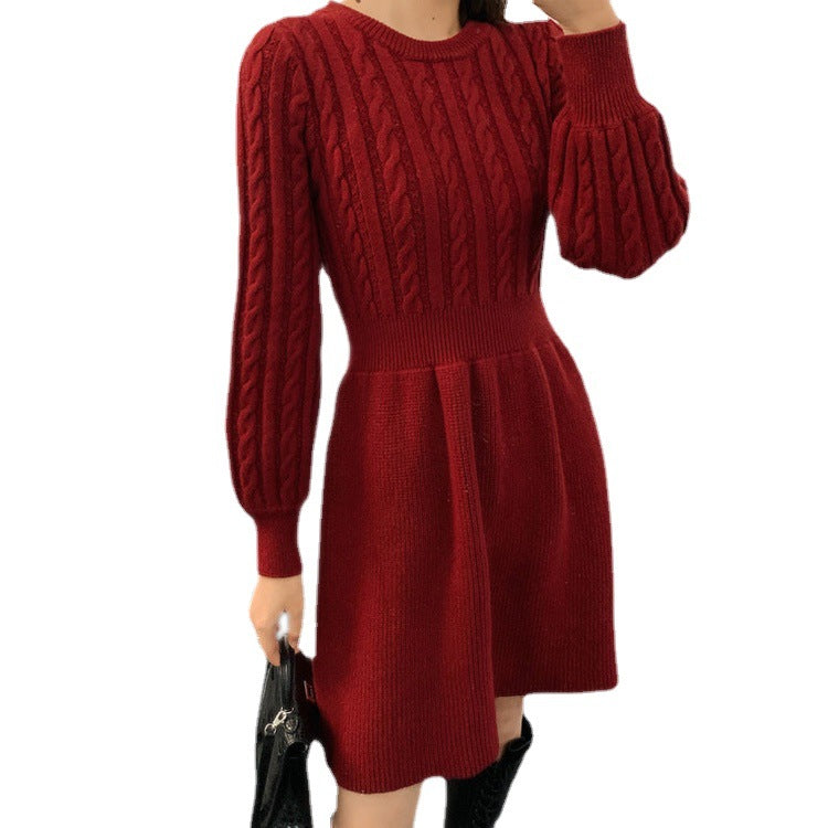 Robe en tricot pour femmes avec une coupe cintrée et des structures ribbed classiques Chic und Stil
