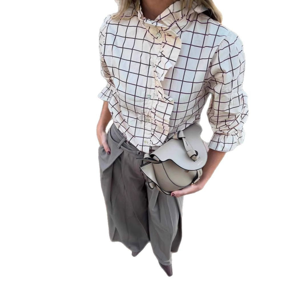 Chemisier à carreaux classique pour femmes Chic und Stil