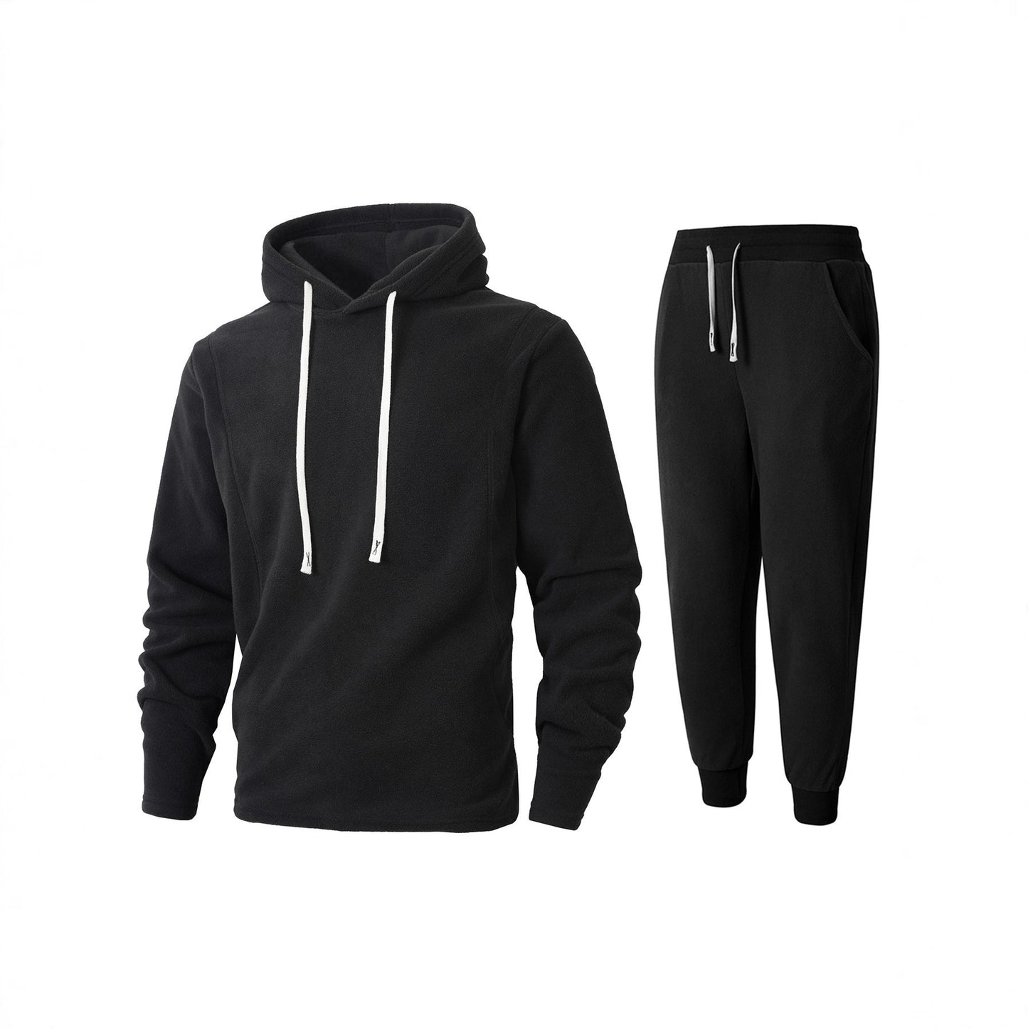 Men's Fleece Hoodie and Jogging Pants Set Chic and Style