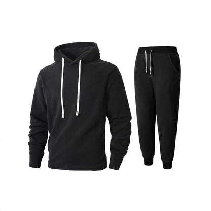 Men's Fleece Hoodie and Jogging Pants Set Chic and Style