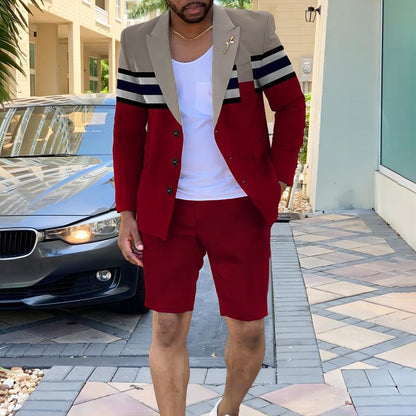 Veste élégante pour hommes avec shorts tendance Chic und Stil